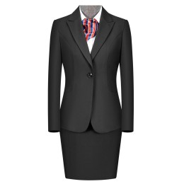 Online order for formal women's suit design slim waist suit women's suit supplier 70%polyester 30%Rayon single row one button women's suit Black CHENSHANG WY1021 410grams SKLS078 Online order for formal women's suit design slim waist suit women's suit supplier 70%polyester 30%Rayon single row one button women's suit Black CHENSHANG WY1021 410grams SKLS078